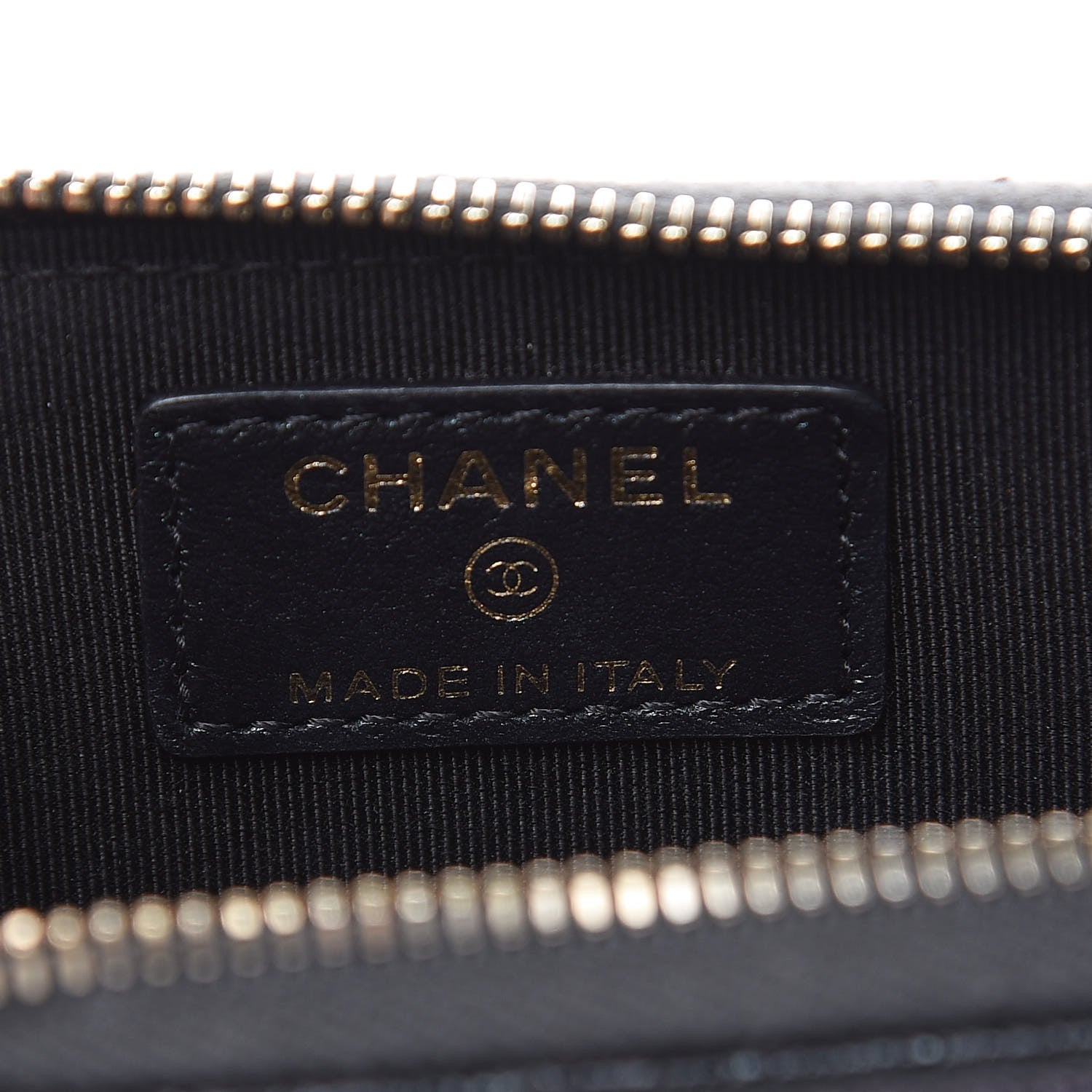 Chanel Iridescent Caviar Quilted Zipped Key Holder Case Black 6 of 11