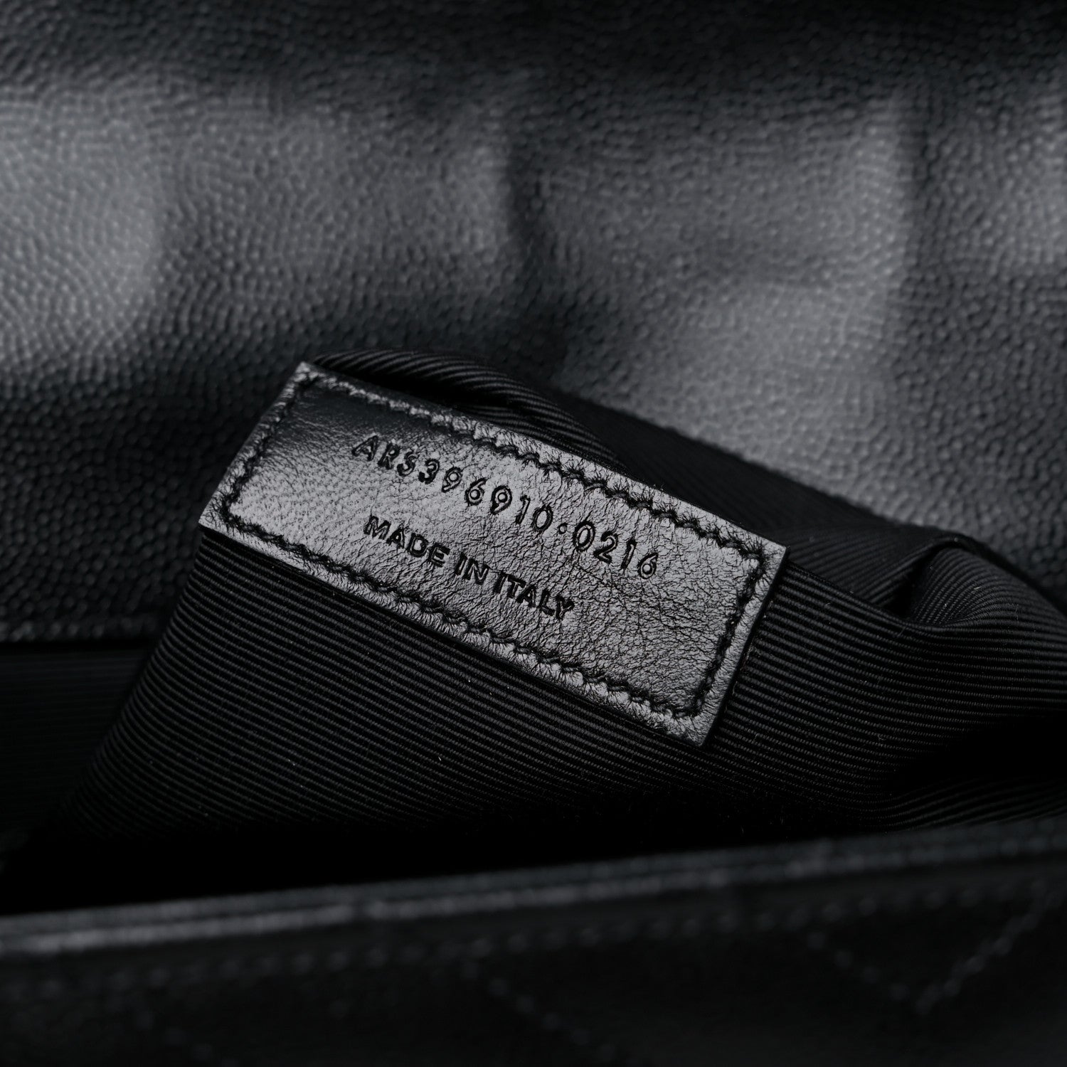 Saint Laurent Grain De Poudre Matelasse Chevron Large Monogram Satchel Black 8 of 21