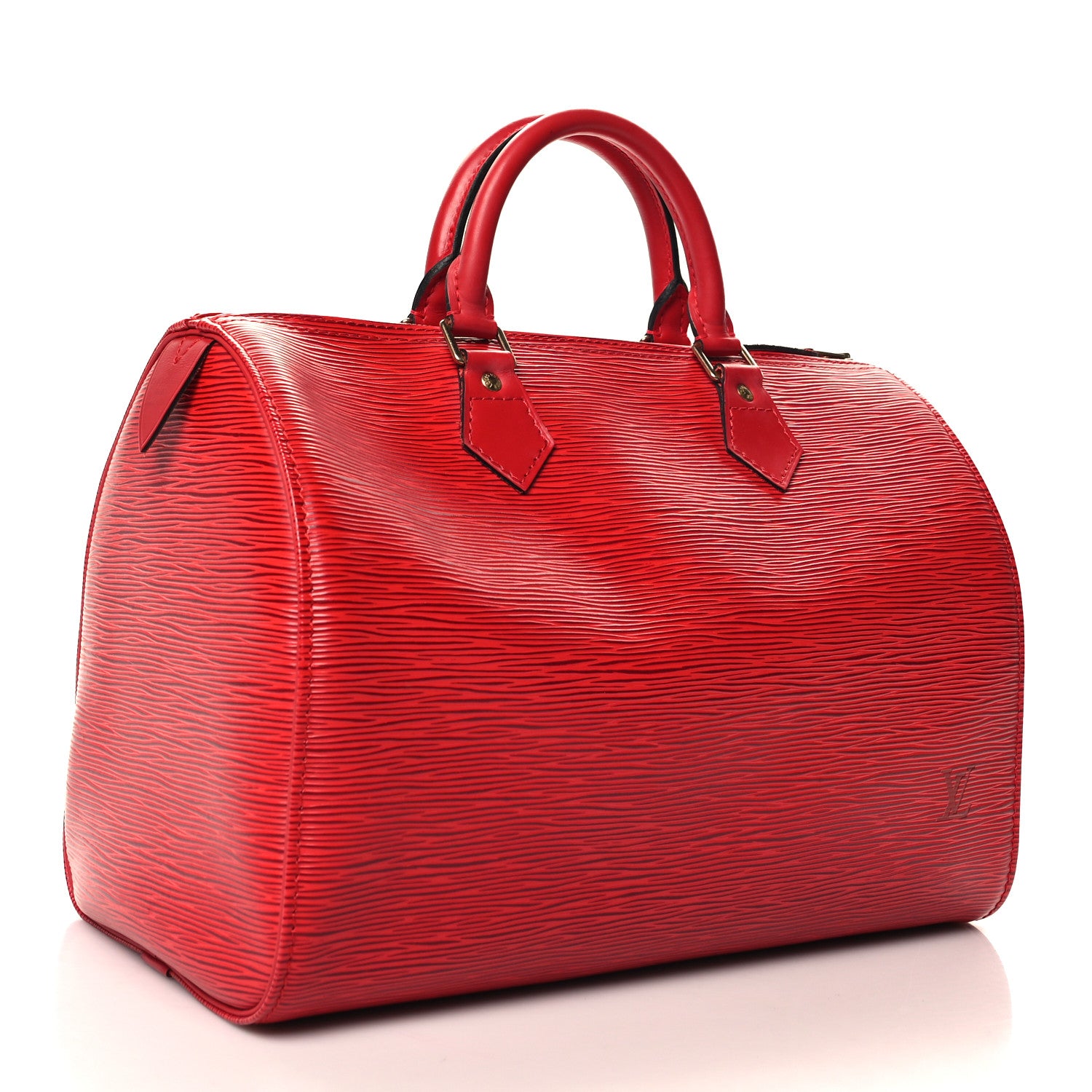 Louis Vuitton Epi Speedy 30 Castillan Red 3 of 11