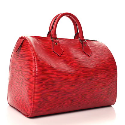 Louis Vuitton Epi Speedy 30 Castillan Red 3 of 11
