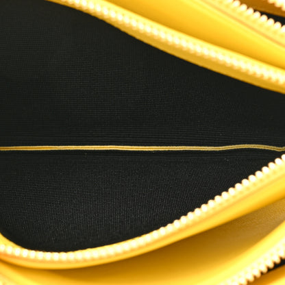 Celine Lambskin Small Trio Crossbody Bag Citron 6 of 14