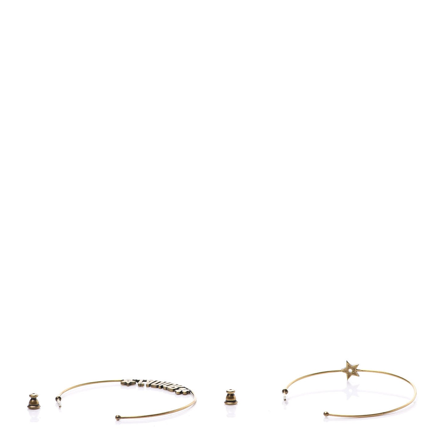 Metal J'Adior Hoop Earrings Aged Gold