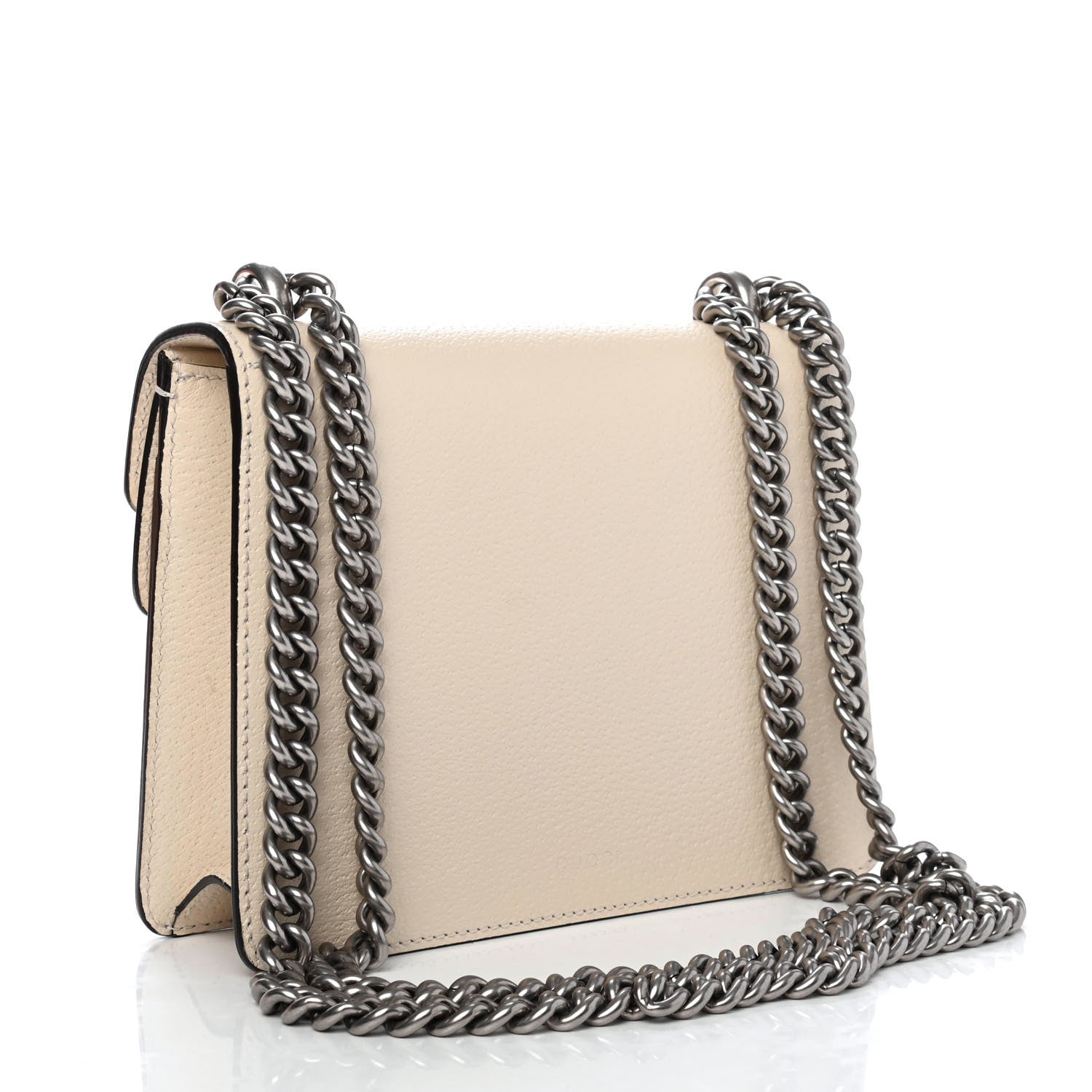 Gucci Textured Calfskin Crystal Mini Dionysus Shoulder Bag Mystic White 2 of 4