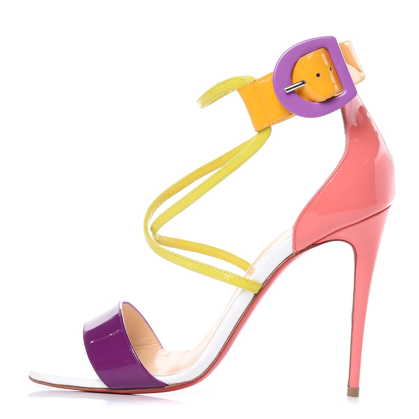 Patent Calfskin Choca 100 Sandals 37 Multicolor