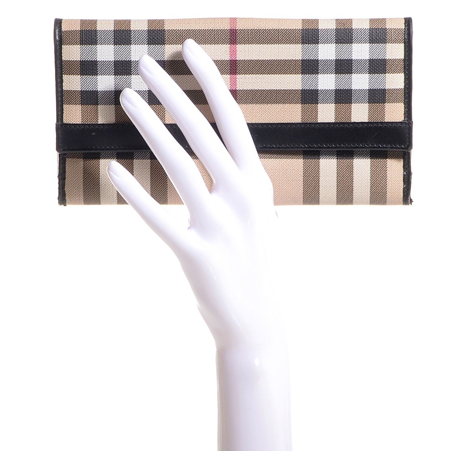 Burberry Haymarket Check Molly Continental Wallet Black 2 of 8