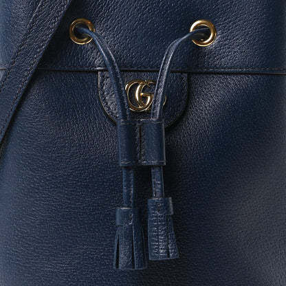 Gucci Soft Textured Calfskin Web Small Ophidia Bucket Bag Blue Agata 8 of 10