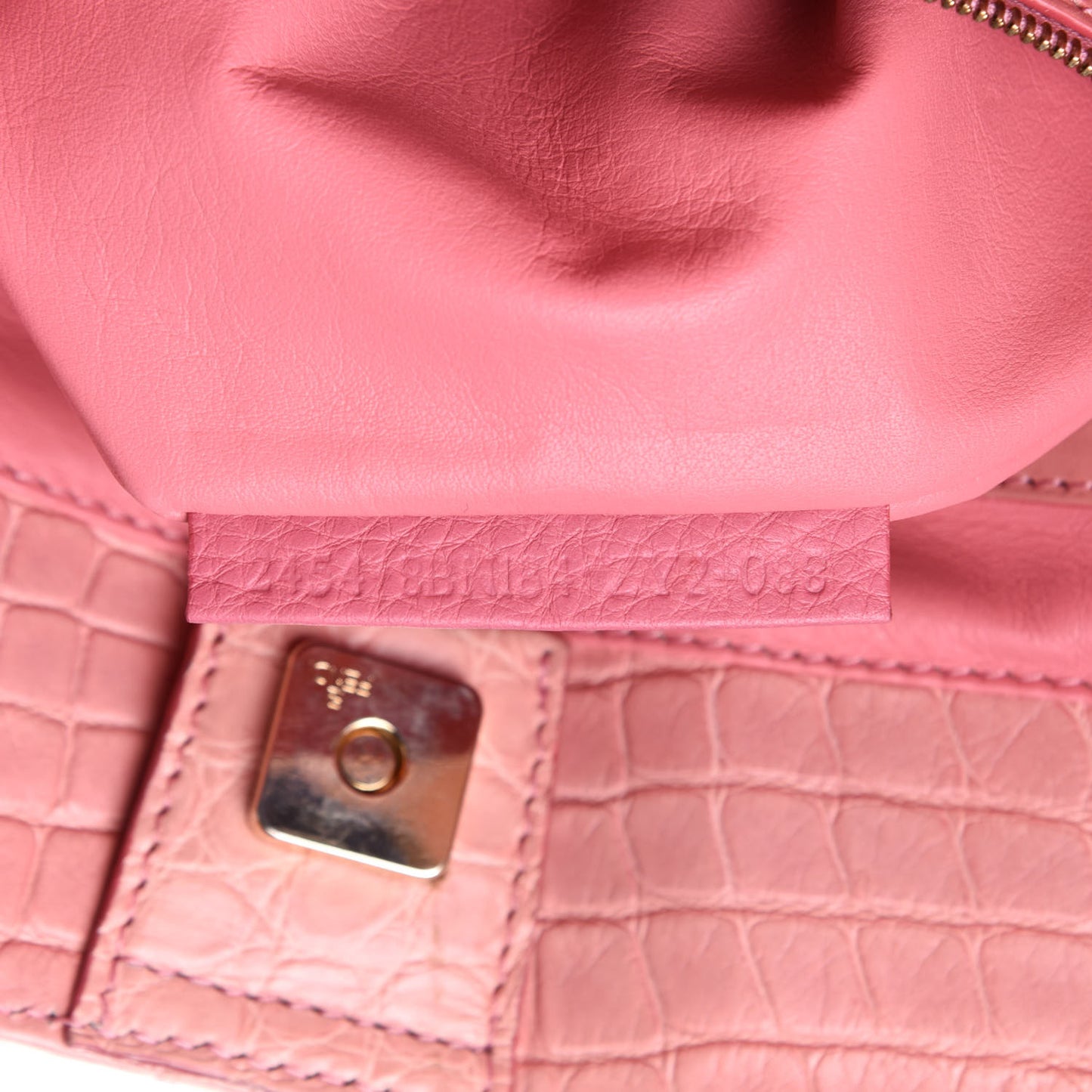 Alligator Large Twins Tote Pink