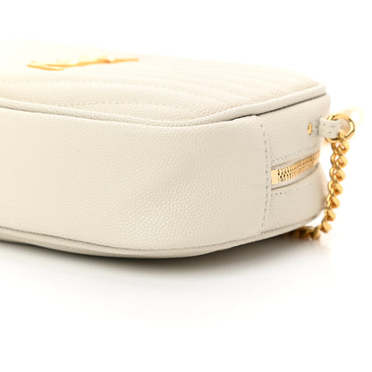 Saint Laurent Grain De Poudre Matelasse Monogram Mini Lou Camera Bag Crema Soft 9 of 12