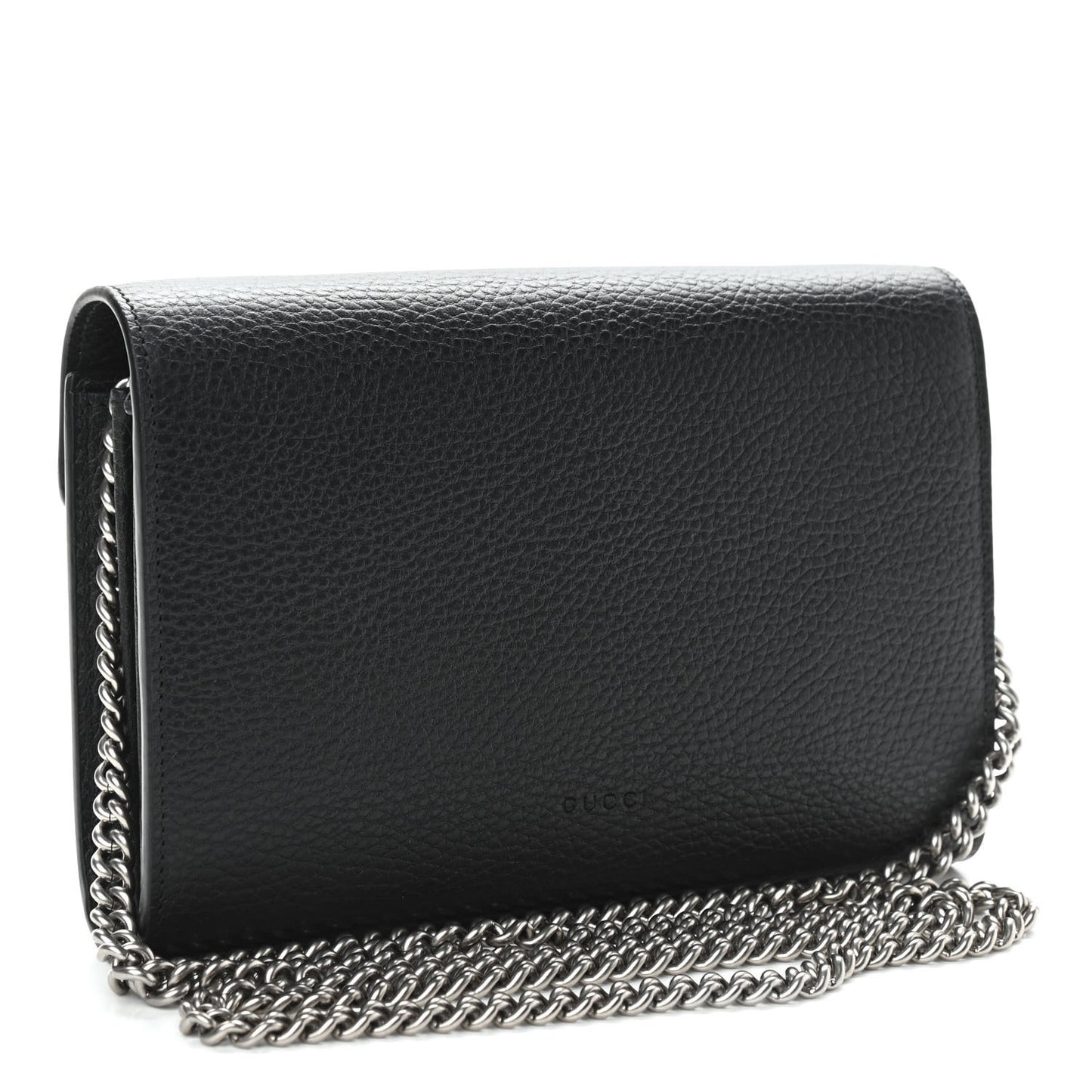 Calfskin Mini Dionysus Chain Wallet Black
