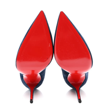 Christian Louboutin Veau Velours So Kate 120 Pumps 35.5 Marine 5 of 8