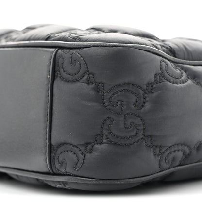 Gucci Nylon Calfskin Enamel GG Matelasse Shoulder Bag Black 10 of 13
