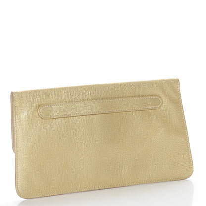 Hermes Metallic Chevre Chaine D'Ancre Clutch Gold 3 of 8