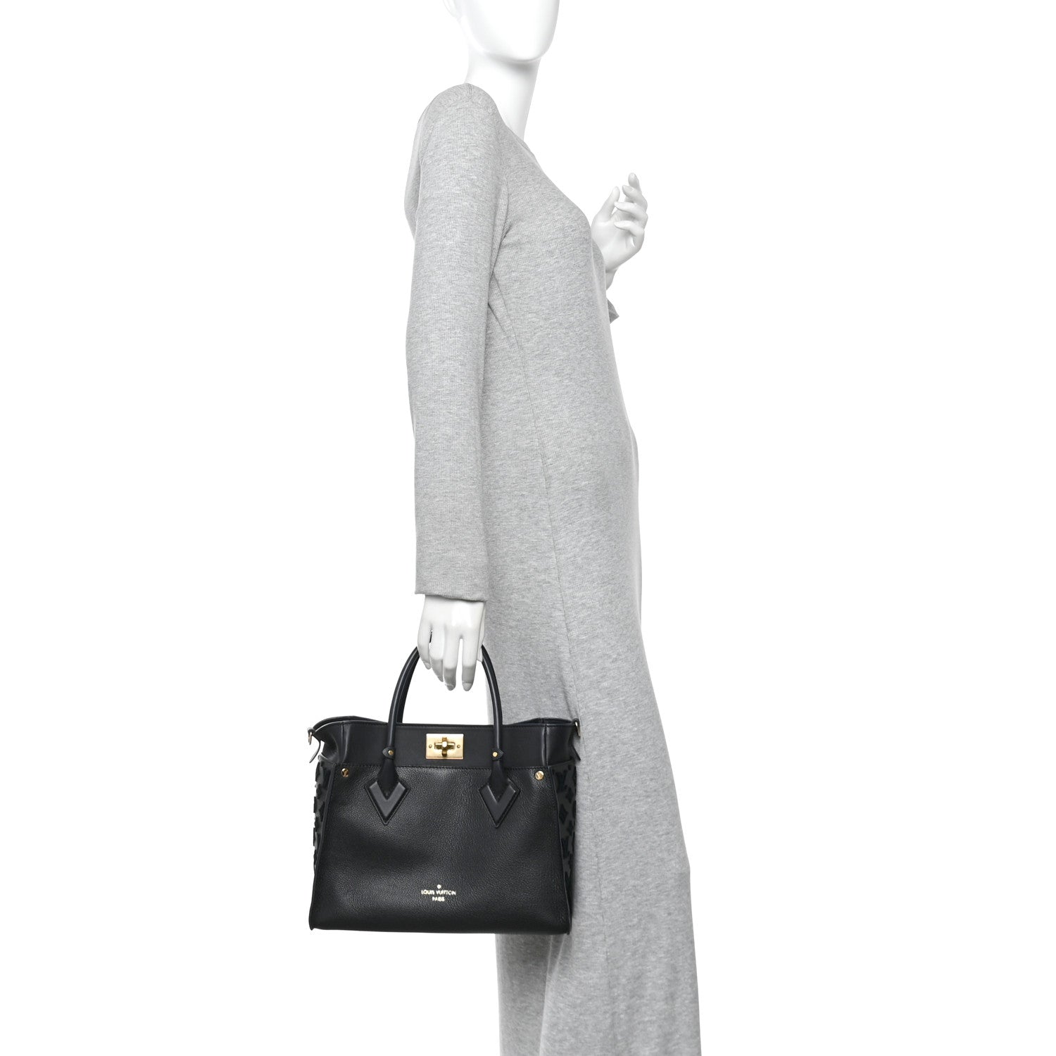 Louis Vuitton Calfskin Monogram Tufting On My Side Black 2 of 9