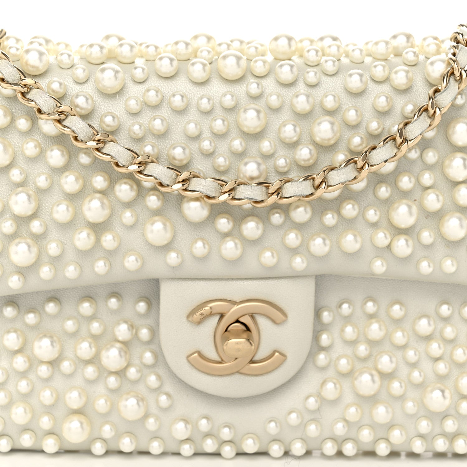Chanel Lambskin Pearls Flap White 8 of 11