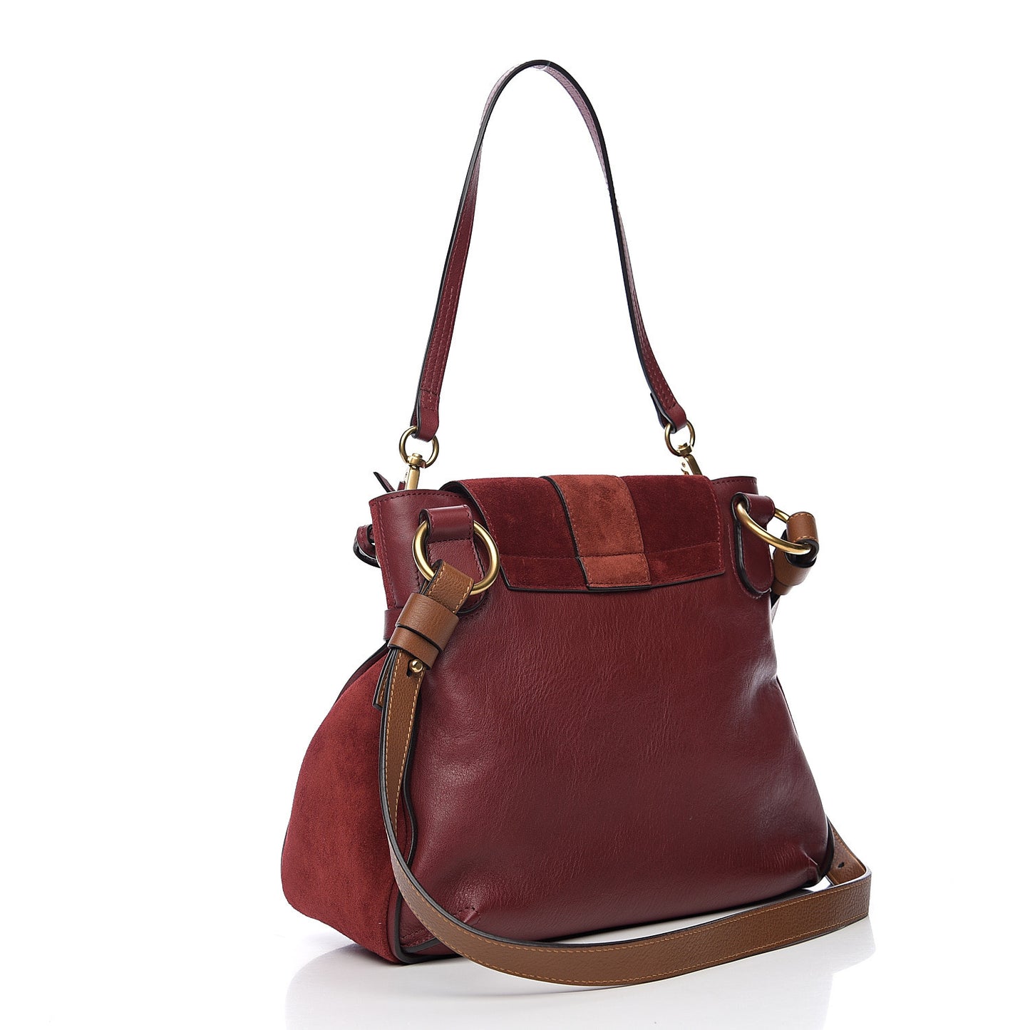 Suede Small Lexa Shoulder Bag Sienna Red