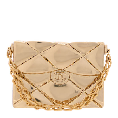 Chanel Quilted Flap Bag Brooch Gold 1 of 4