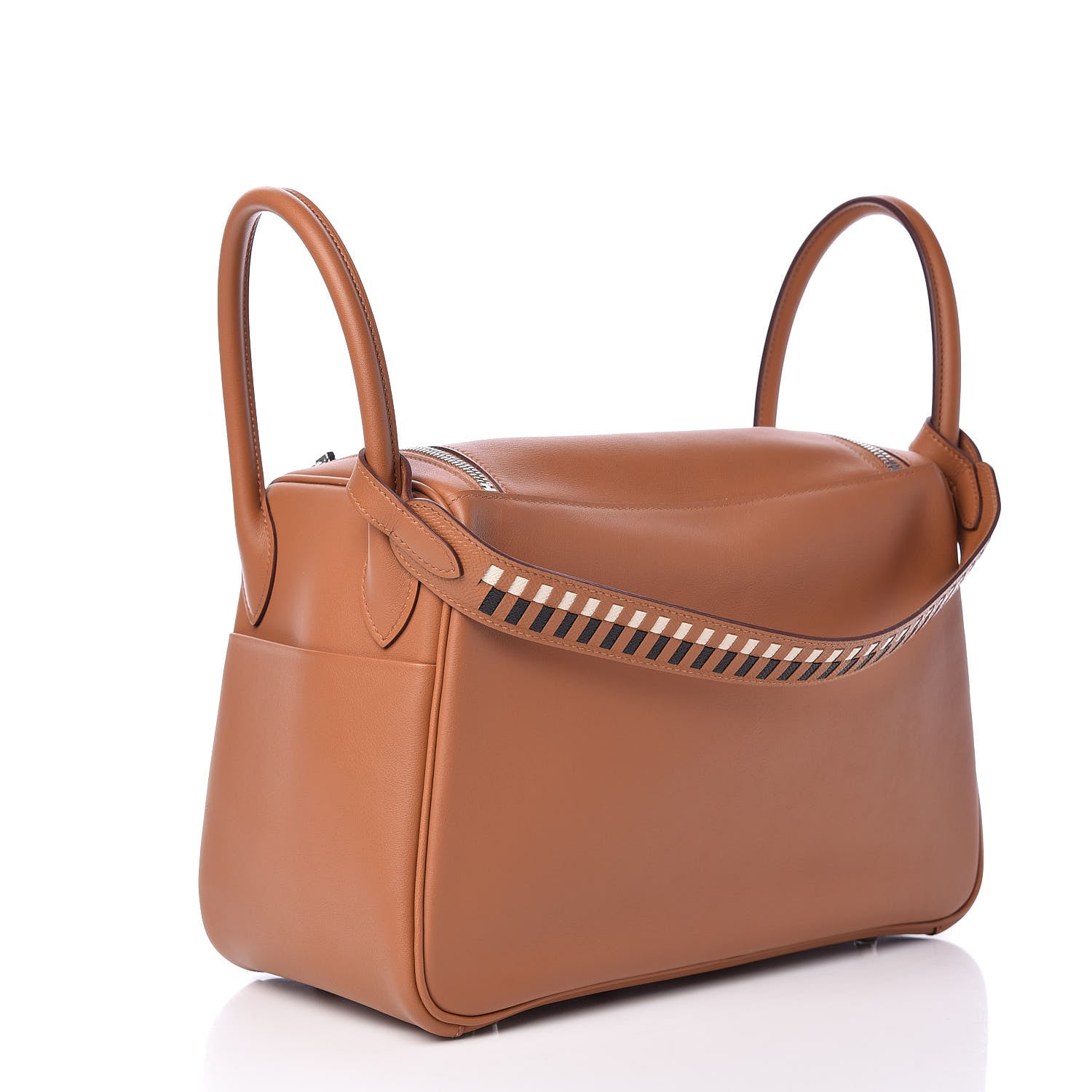 Hermes Swift Epsom Lindy 30 Tressage De Cuir Gold Black Craie 3 of 11