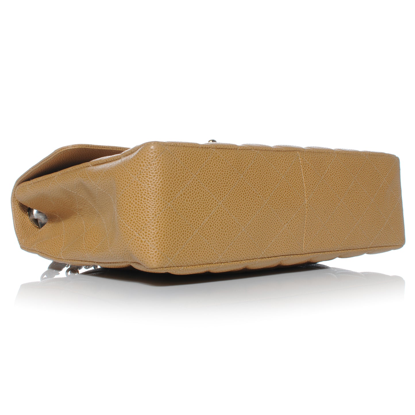 Caviar Jumbo Single Flap Beige