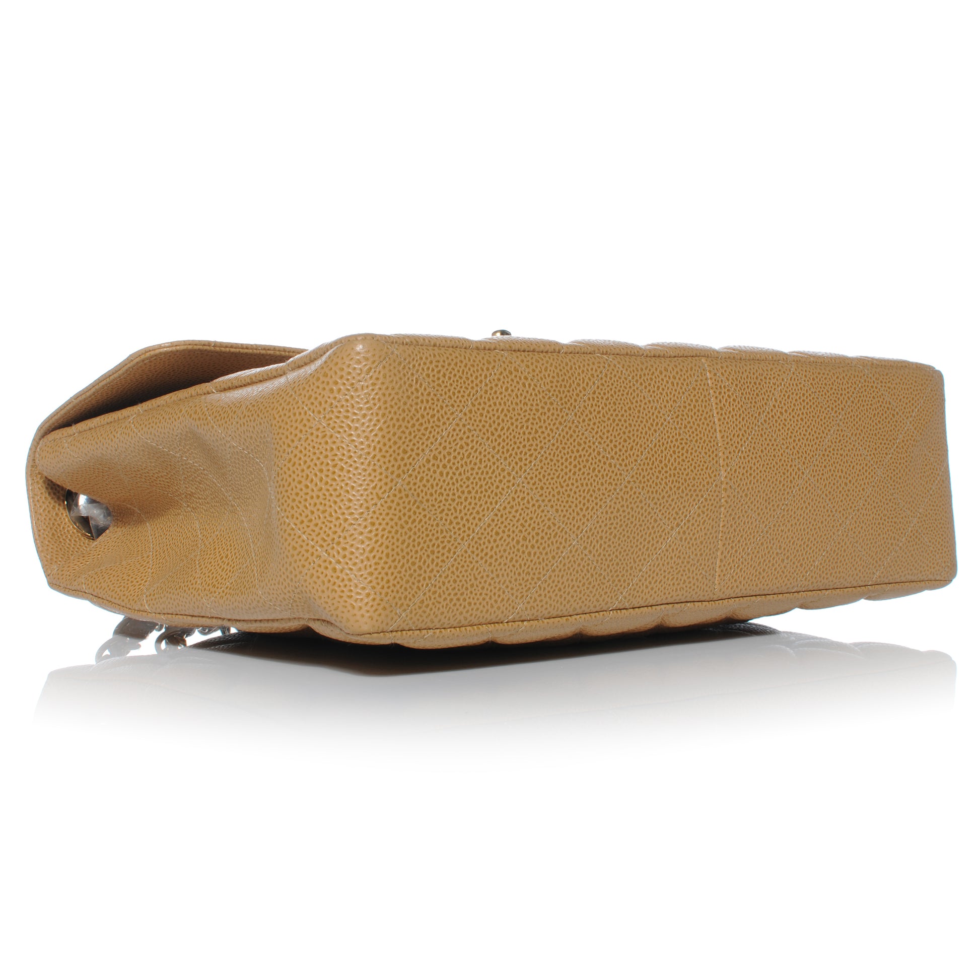 Chanel Caviar Jumbo Single Flap Beige 4 of 11