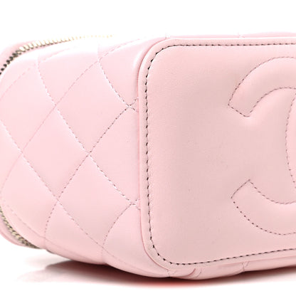 Chanel Lambskin Quilted Small Pearl Crush Vanity Case With Chain Light Pink 9 of 11