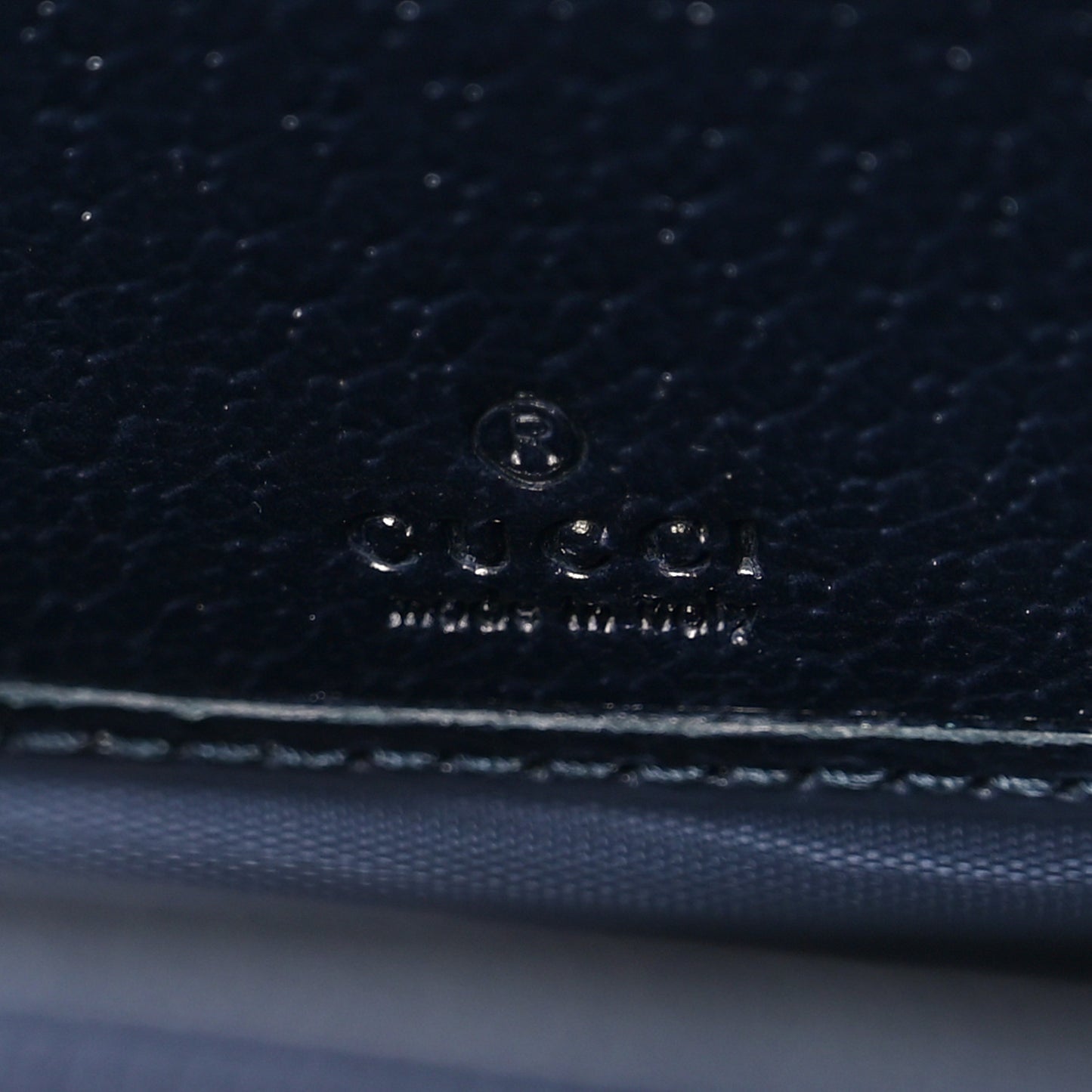 GG Supreme Monogram Textured Dollar Calfskin Web Ophidia Zip Around Wallet Beige Blue