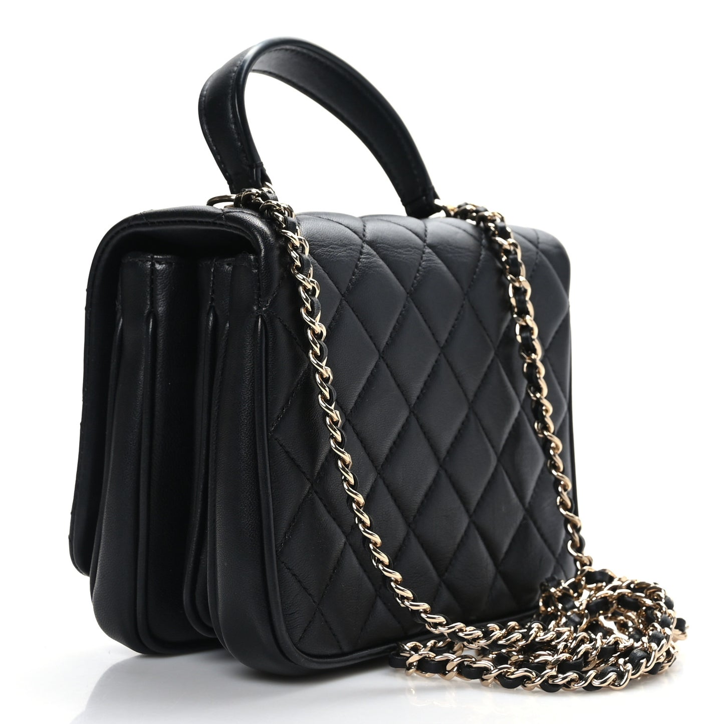 Lambskin Quilted Mini Citizen Chic Flap Black