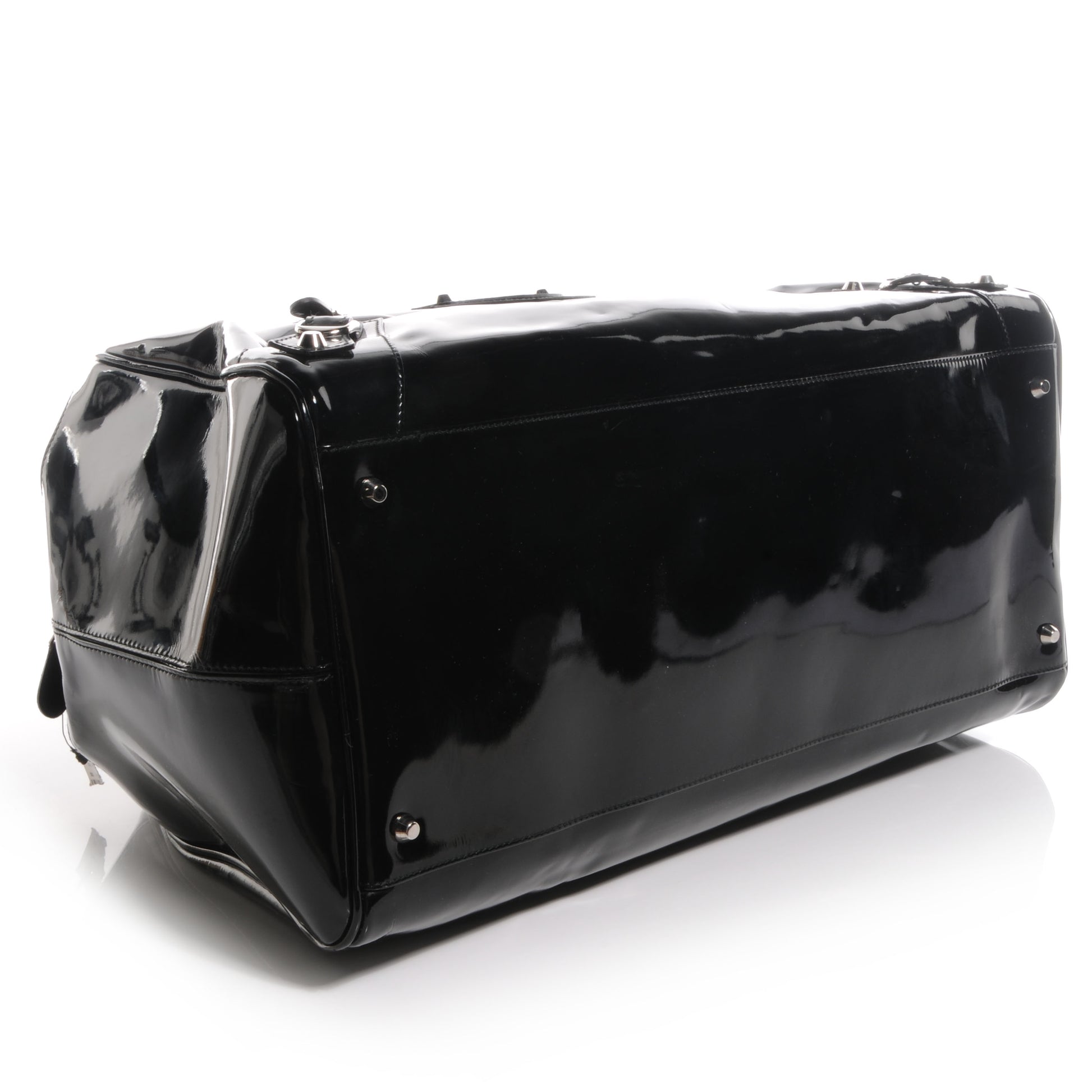 Balenciaga Patent Leather Bowling MM Bag Black 4 of 8