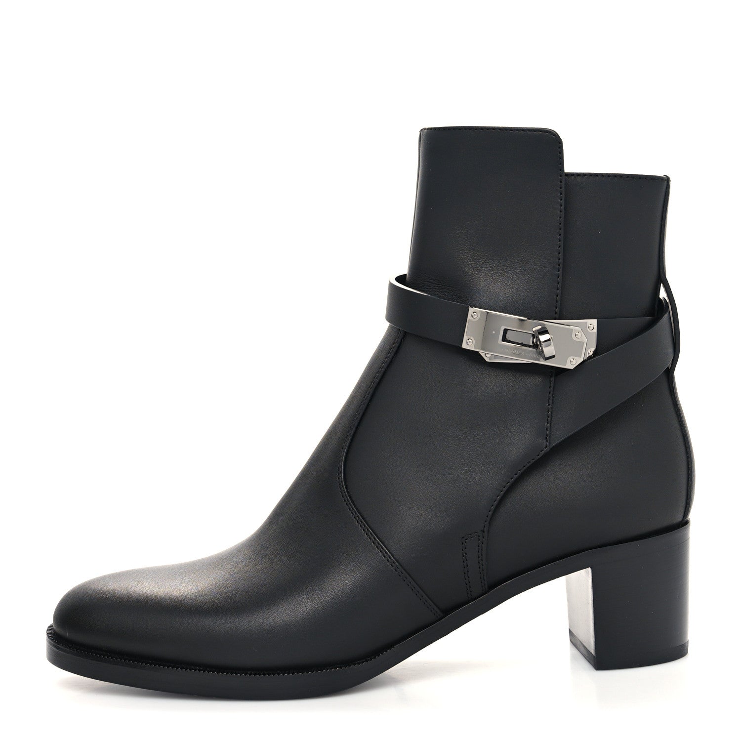 Hermes Calfskin Frenchie 50 Ankle Boots 36 Black 1 of 9