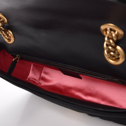 Gucci Velvet Matelasse Small GG Marmont Shoulder Bag Black 6 of 8
