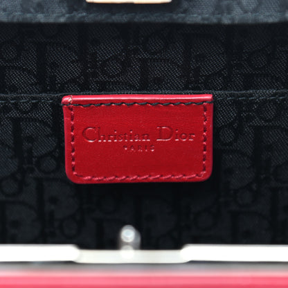Christian Dior Glazed Calfskin Bondage Clutch Rouge 6 of 9