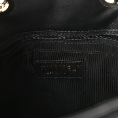 Chanel Calfskin Quilted Daily Chevron Drawstring Bag Black 8 of 10