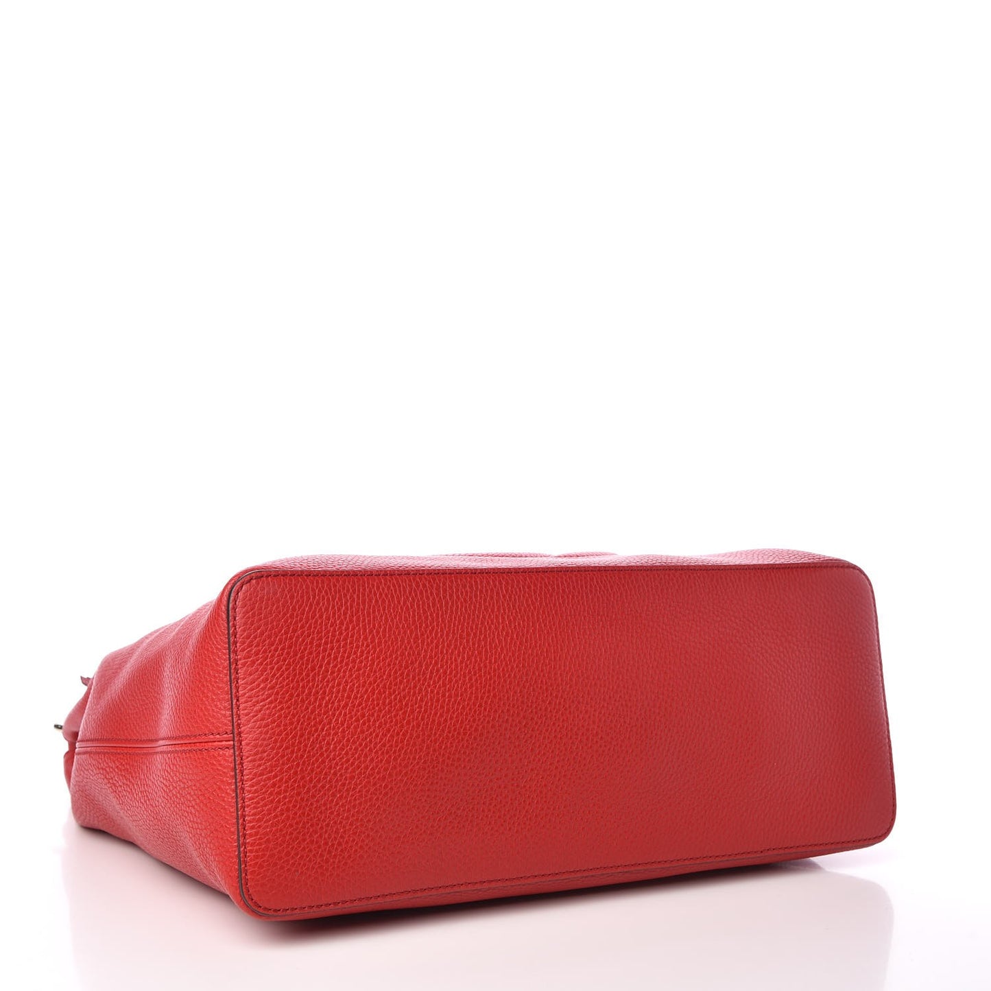 Pebbled Calfskin Large Soho Hobo Tabasco Red
