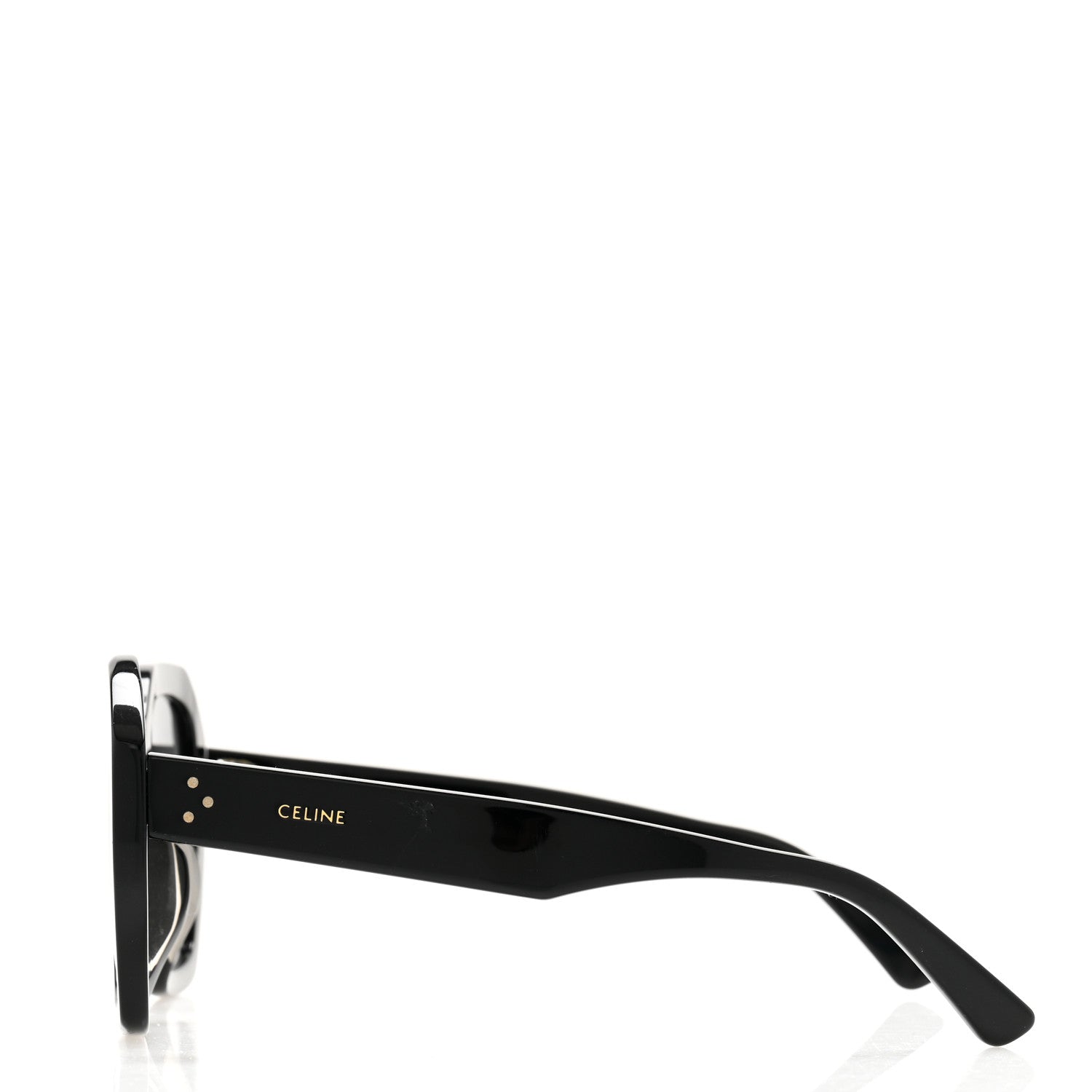 Celine Acetate Square Sunglasses CL4045FN Black 3 of 7
