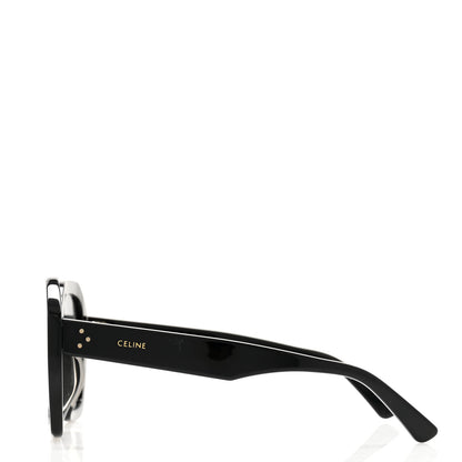 Celine Acetate Square Sunglasses CL4045FN Black 3 of 7