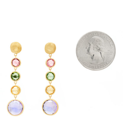 Marco Bicego 18K Yellow Gold Multi Gemstone Jaipur Color Drop Earrings 2 of 4