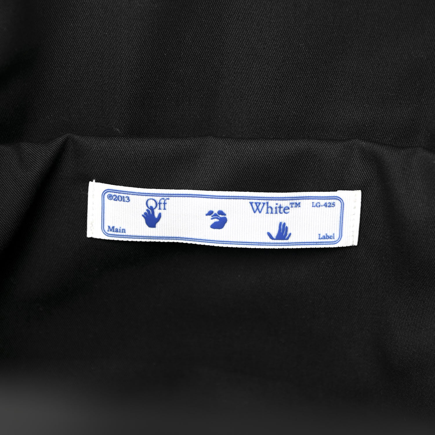 Off-White Canvas Quote Backpack Black 6 of 13