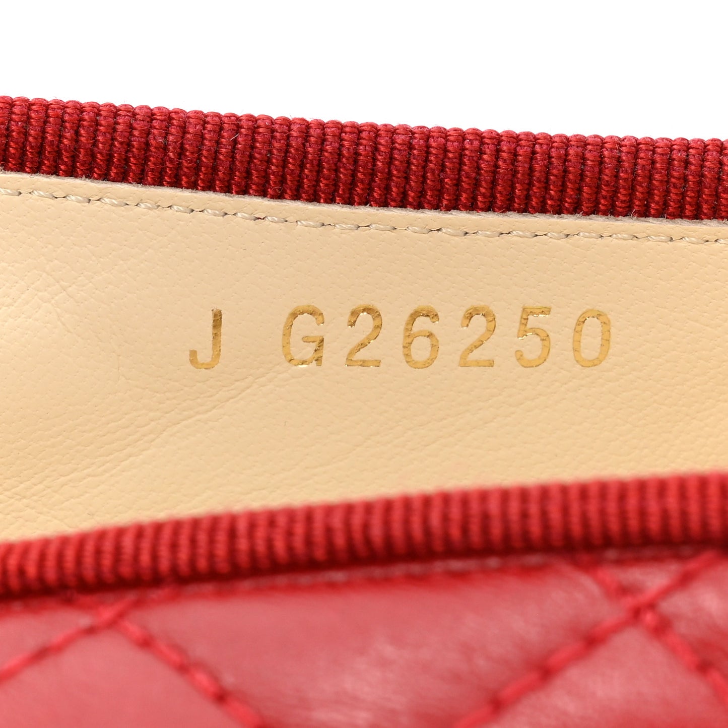 Aged Calfskin Quilted CC Cap Toe Ballerina Flats 37.5 Red