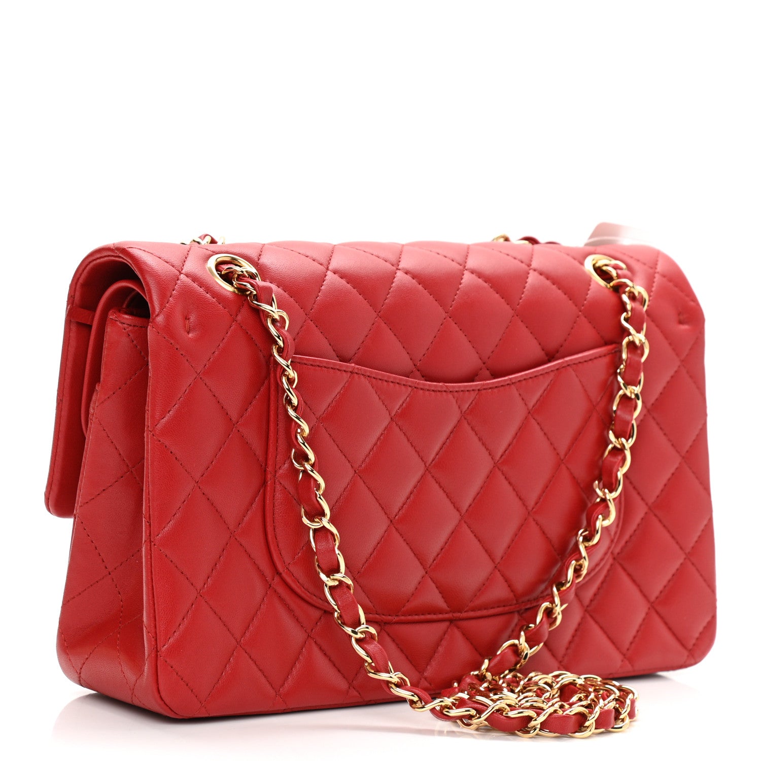 Chanel Lambskin Quilted Medium Double Flap Red 3 of 9