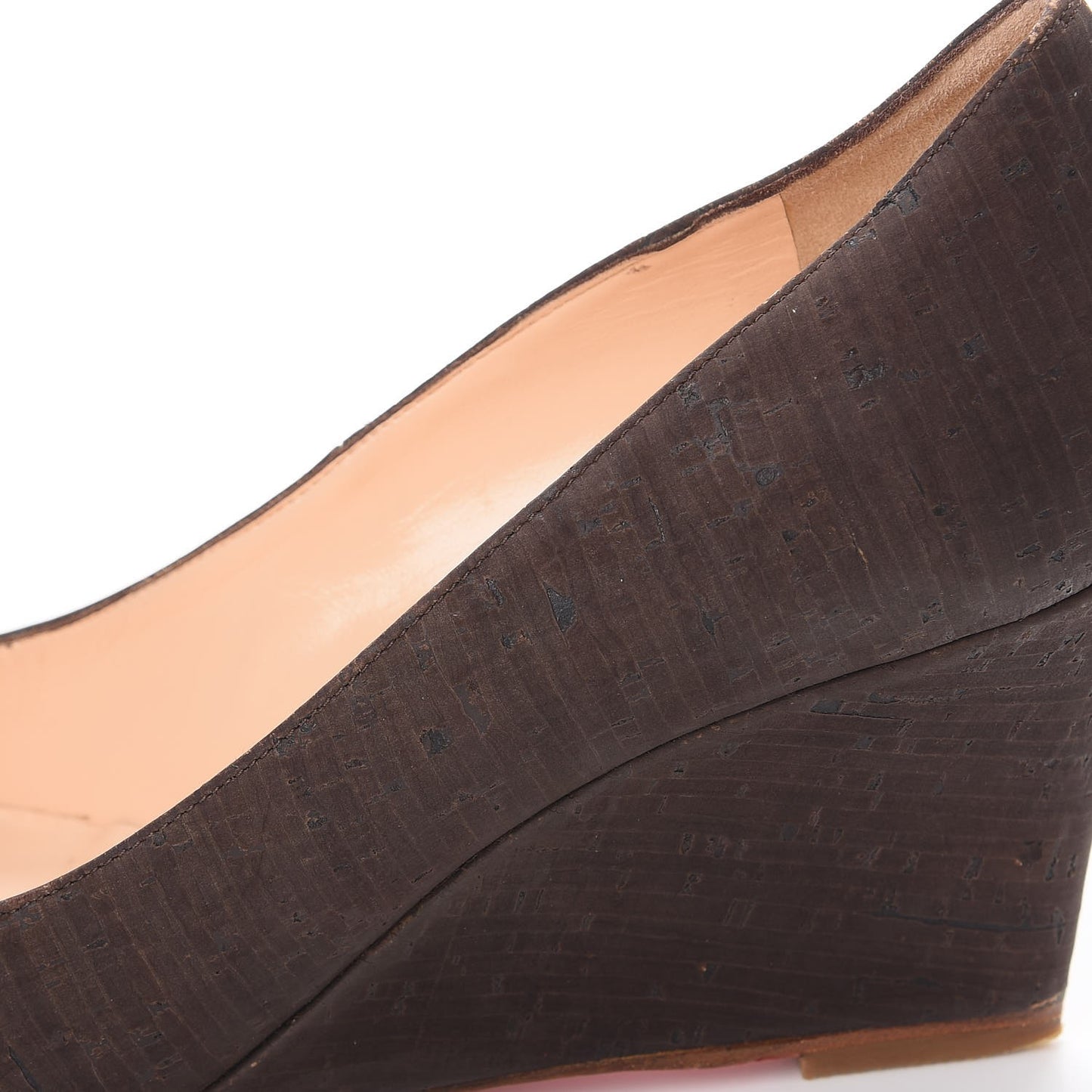 Cork Miss Boxe Wedges 39.5 Brown