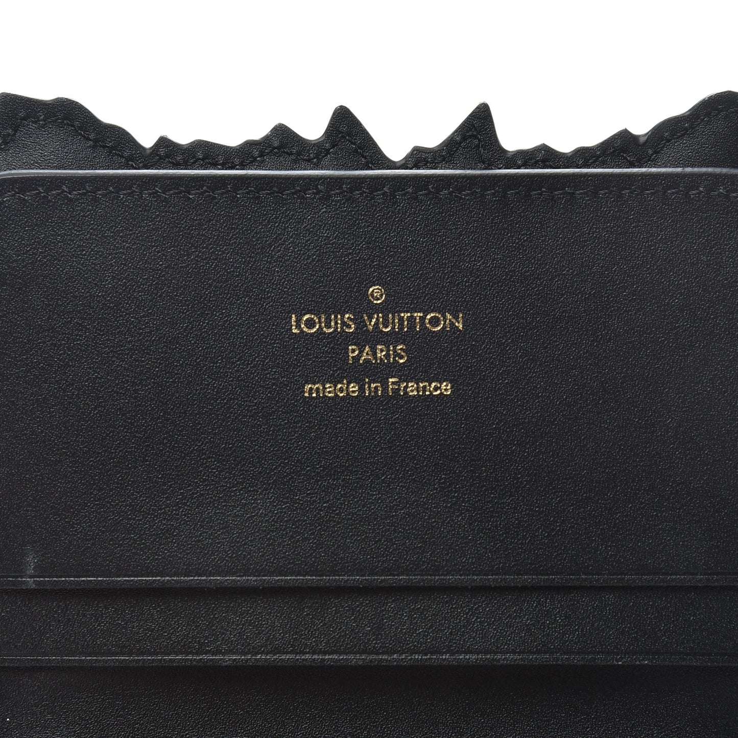 Epi Catogram Calfskin Cat Card Holder Black
