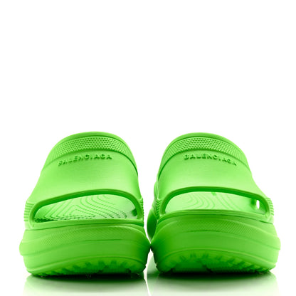Balenciaga X CROCS Rubber Womens Pool Slides 37 Neon Green 2 of 9