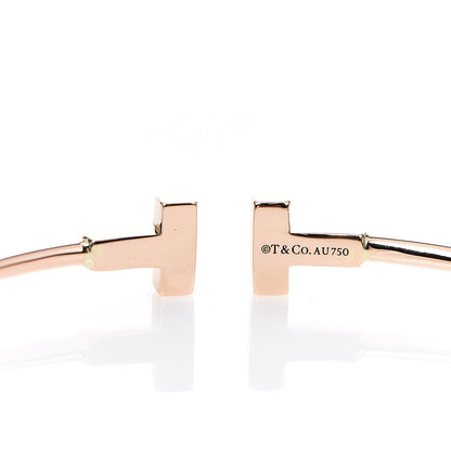 Tiffany 18K Rose Gold Narrow T Wire Bracelet 3 of 3