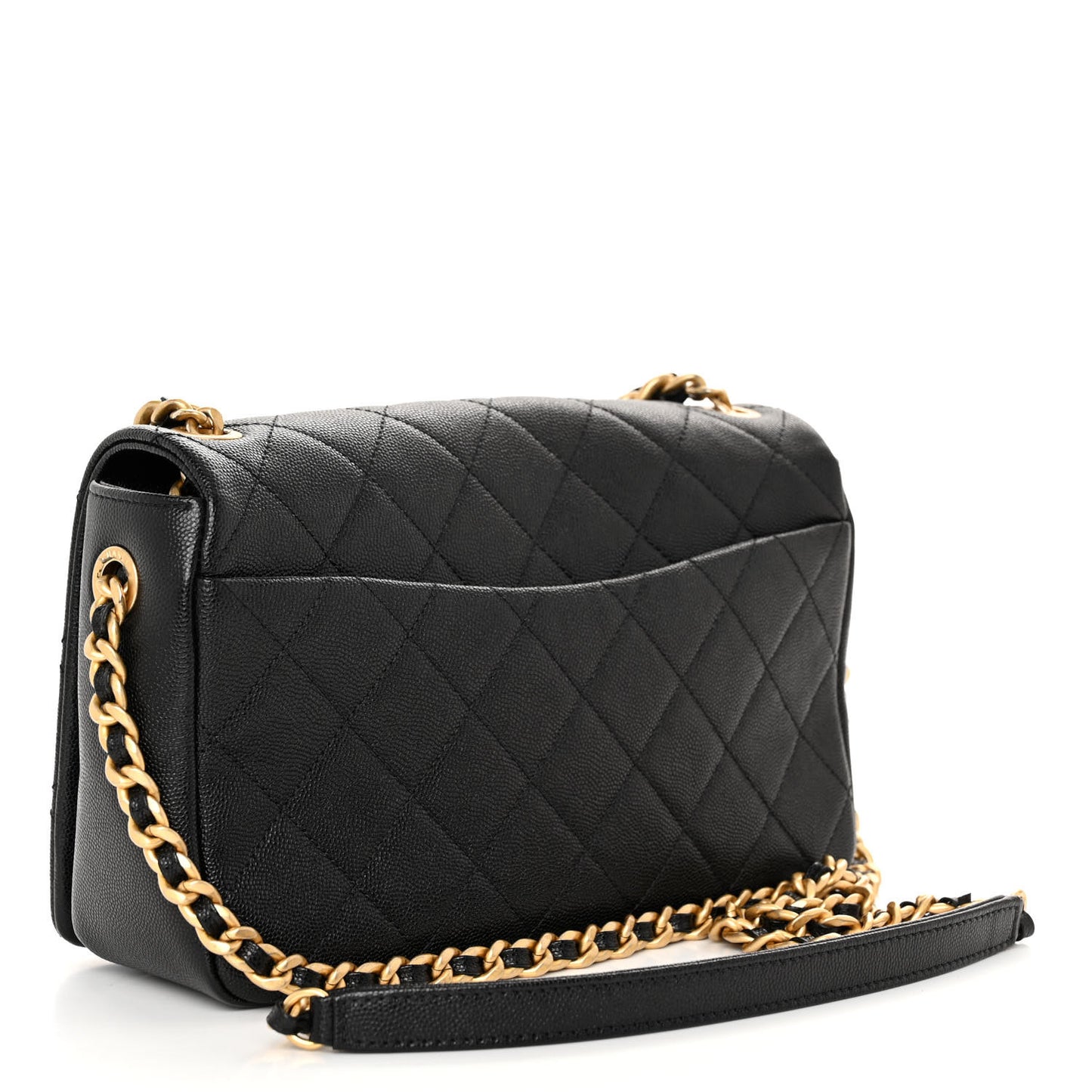 Caviar Quilted Medium Fashion Therapy Flap Bag Black