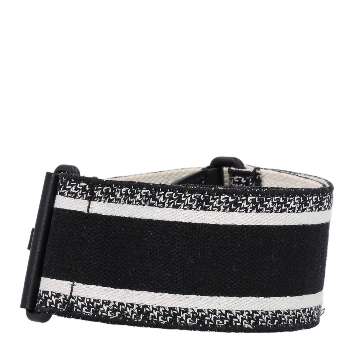 Christian Dior Canvas Embroidered Shoulder Strap Black Ultramatte 2 of 4
