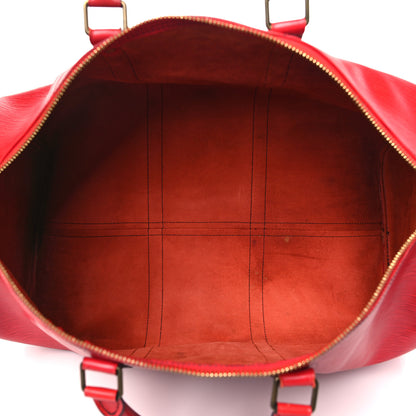 Louis Vuitton Epi Keepall 50 Castillan Red 4 of 11