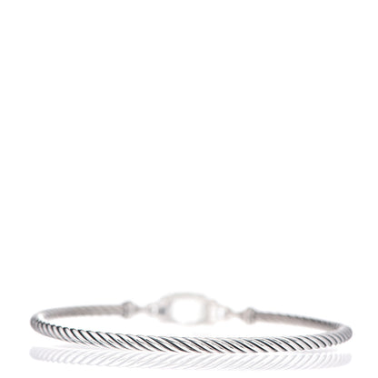 David Yurman Sterling Silver Diamond Prasiolite 3mm Petite Wheaton Bracelet 2 of 3