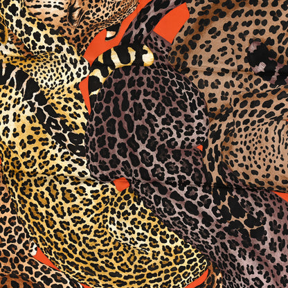 Hermes Silk Twill Lazy Leopardesses Scarf 90 Potiron 2 of 5