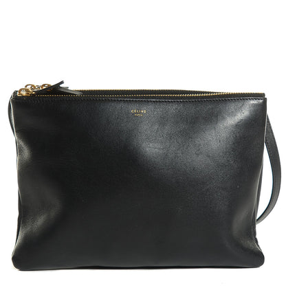 Celine Lambskin Large Trio Crossbody Bag Black 1 of 10