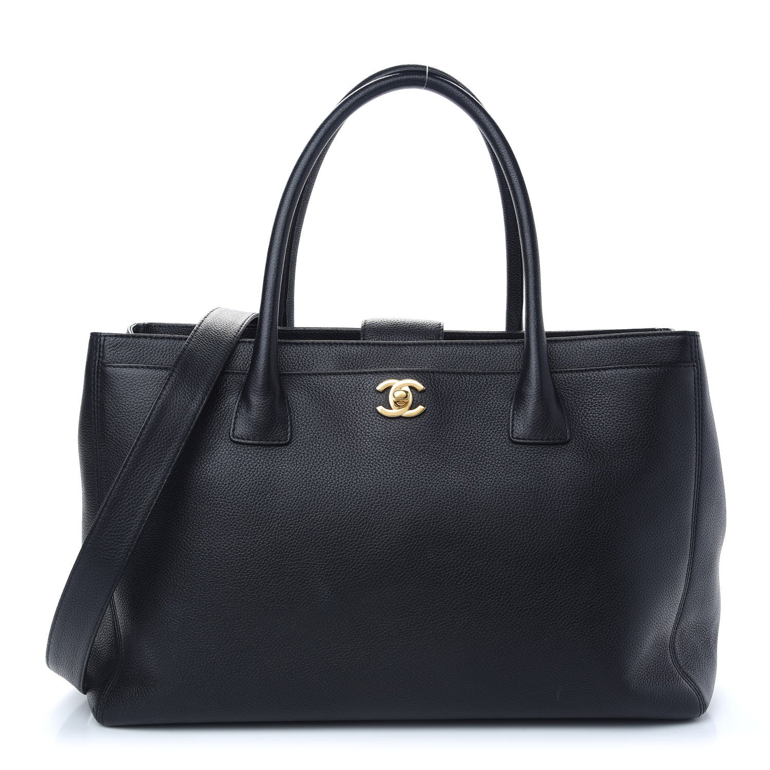 Chanel Calfskin Cerf Executive Shopper Tote Black 1 of 7
