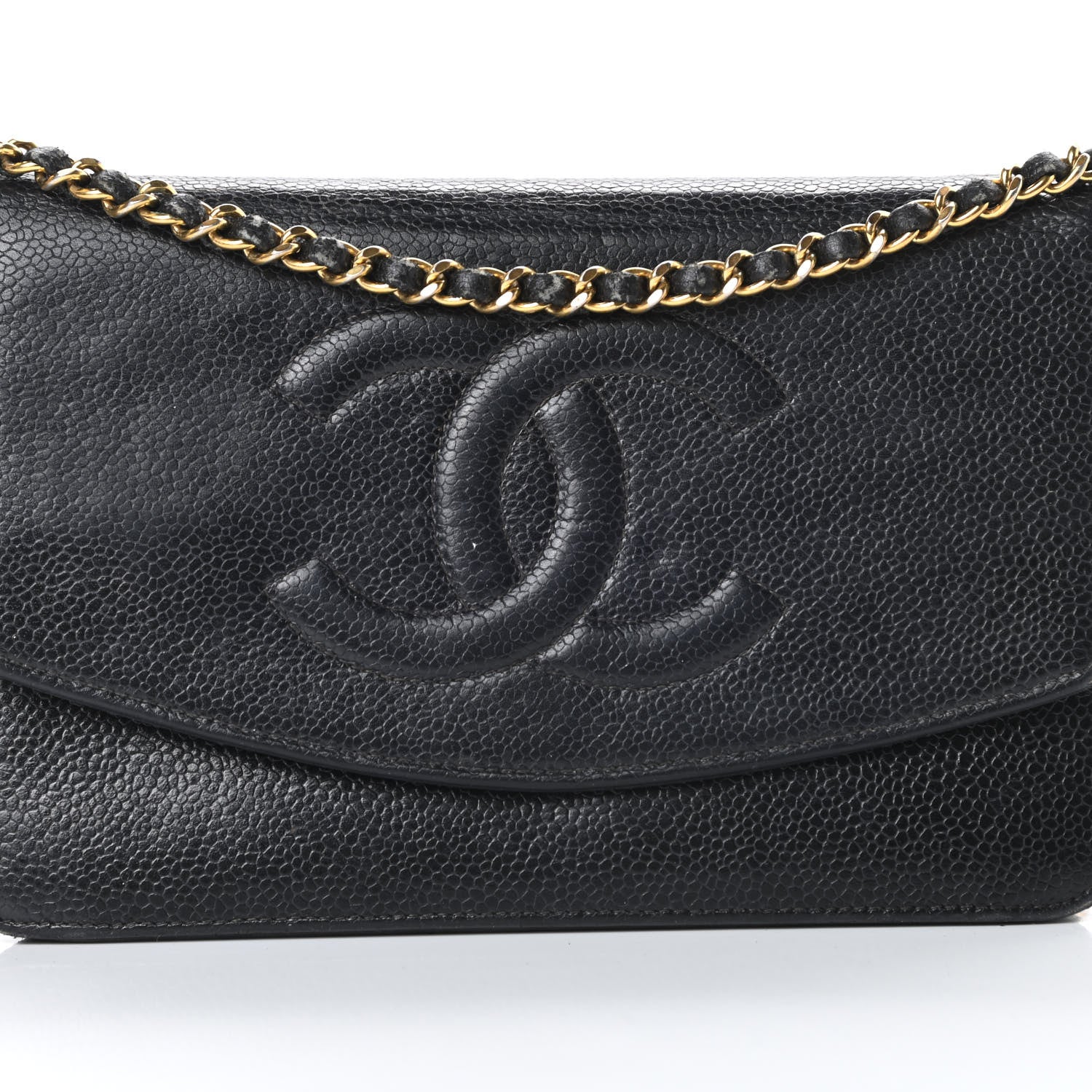 Chanel Caviar Timeless CC Wallet On Chain WOC Black 9 of 21